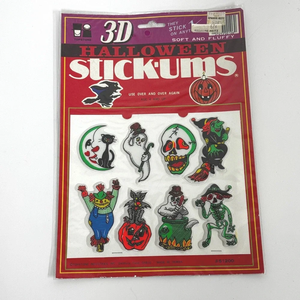 Vintage Halloween Puffy Stickers: 3D Halloween Stick-ums 8